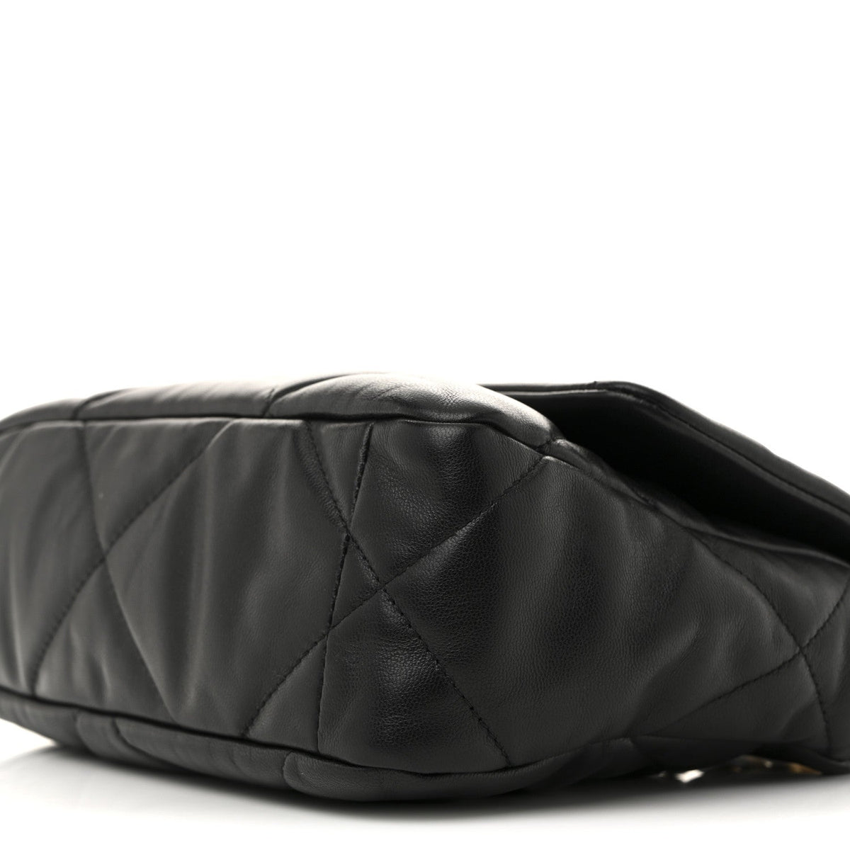 Medium Quilted Lambskin Flap Shoulder Bag - Black