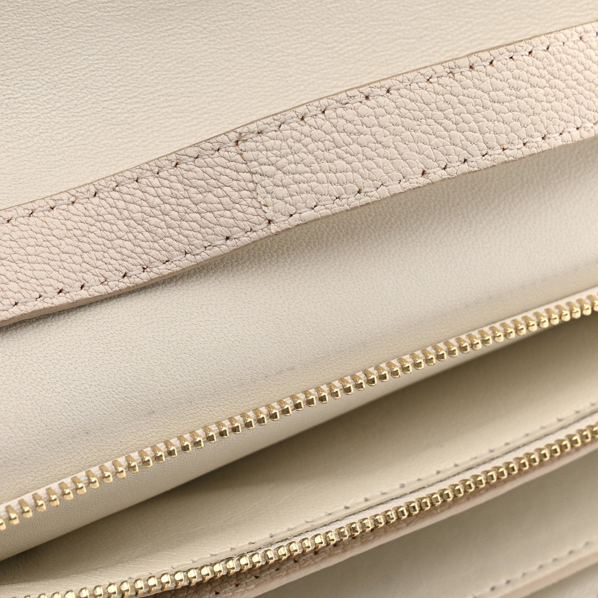 Medium Goatskin Flap Shoulder Bag - White