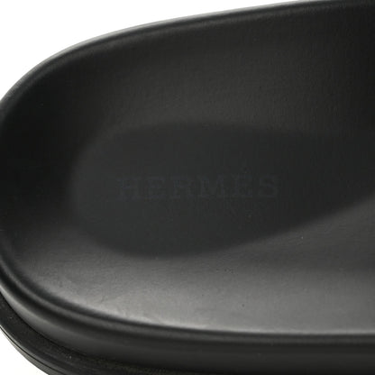 Hermes Calfskin Men's Chypre Sandals 44 Black