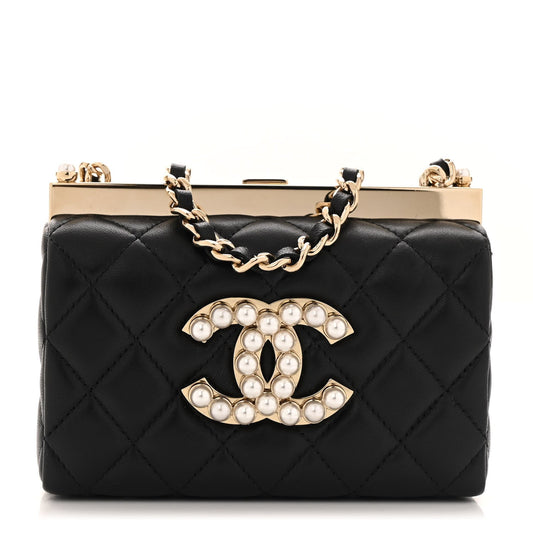 Quilted Lambskin Handbag - Black