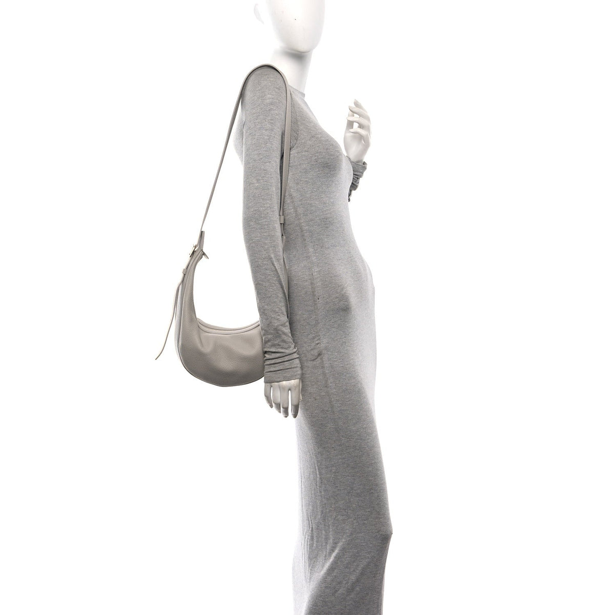 Small Calfskin Crossbody Bag - Grey