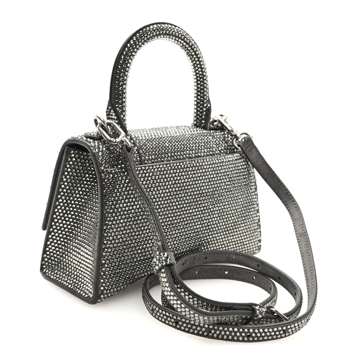 Suede Handbag - Grey