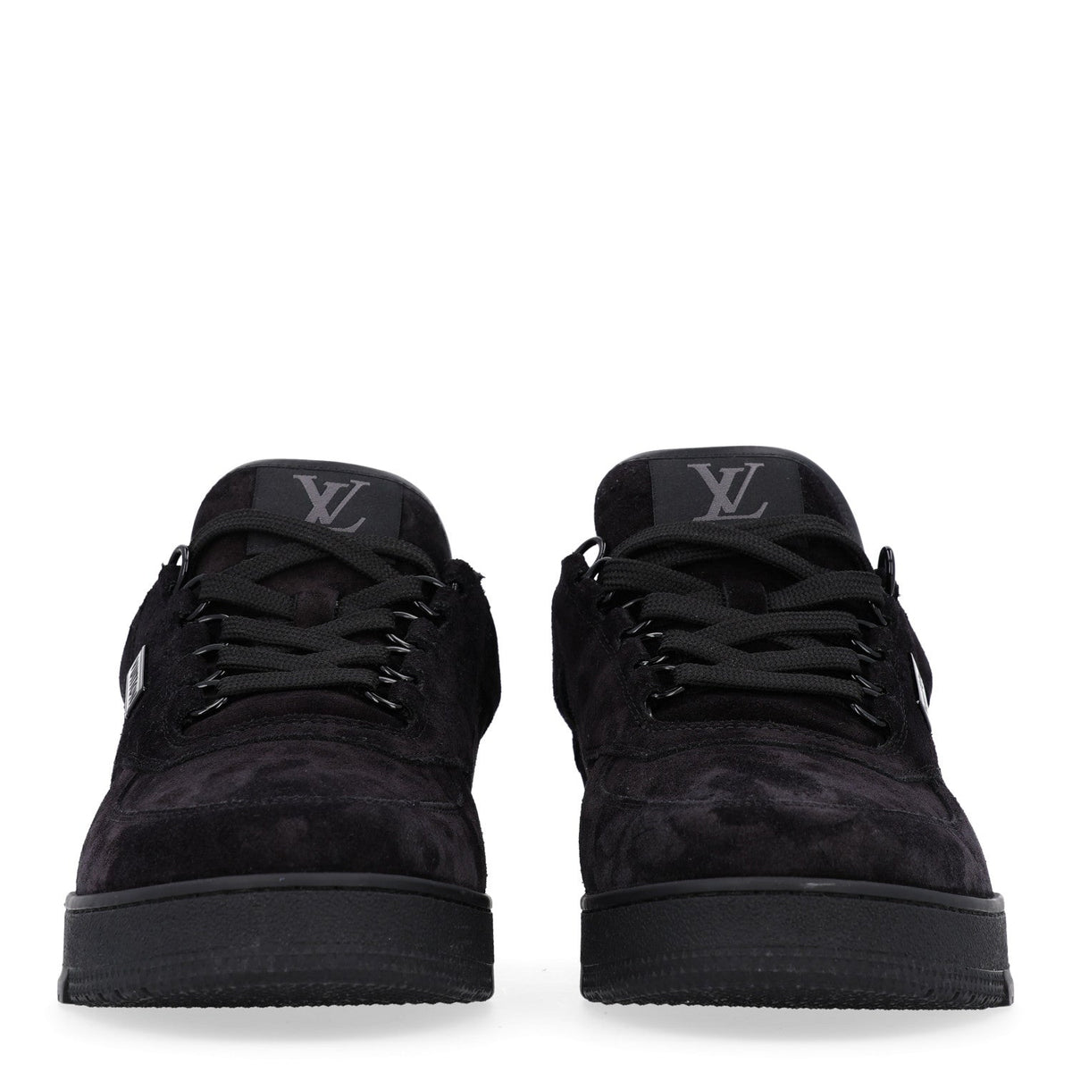 Louis Vuitton Suede Men's Uniform Sneakers 9.5 Black
