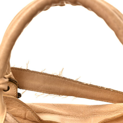 Agneau Classic Hardware City Sahara Handbag