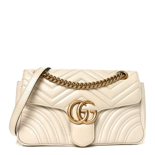 Small Calfskin Shoulder Bag - White