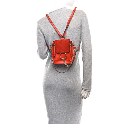 Mini Calfskin Suede Backpack - Red