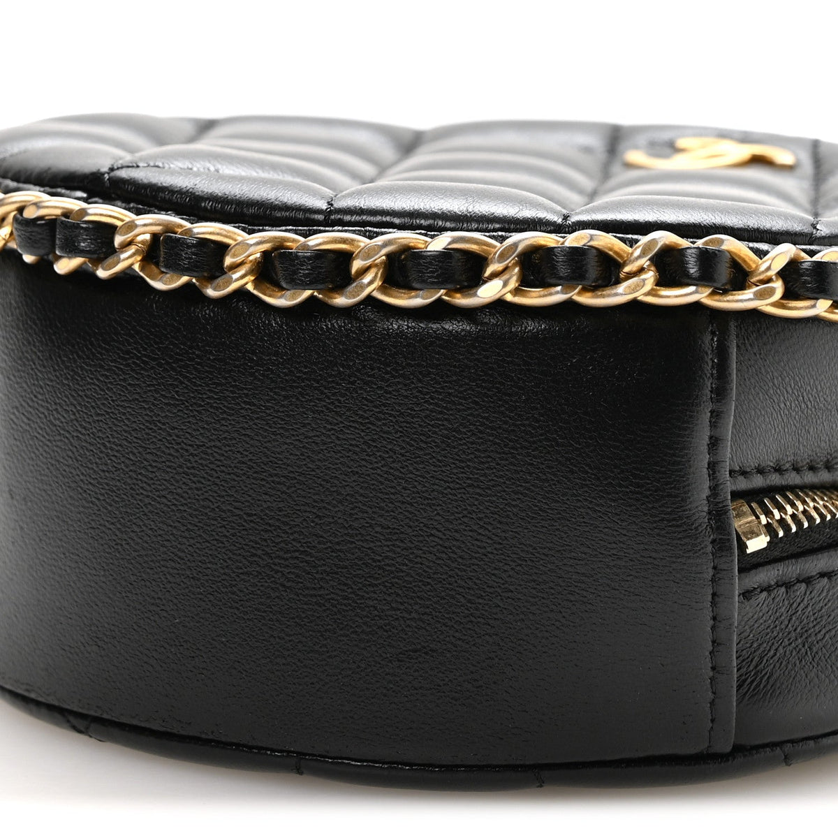 Quilted Lambskin Clutch Bag - Black