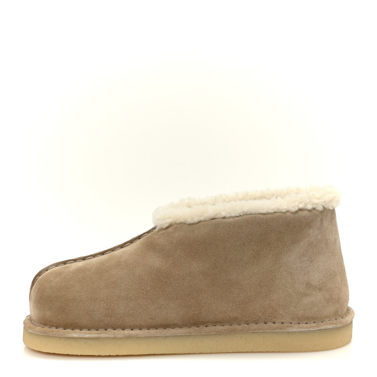 Miu Miu Shearling Suede Women's Ankle Boots 40 Deserto