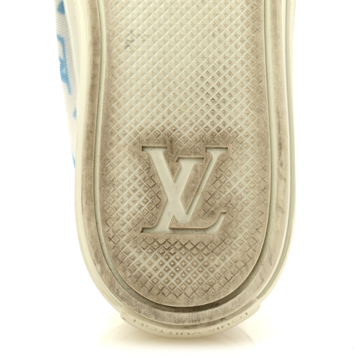 Louis Vuitton Technical Fabric Calfskin Women's Monogram Stellar Sneakers 35 Blue