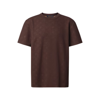 Men's Hidden Monogram Jacquard Short-Sleeved Crewneck
