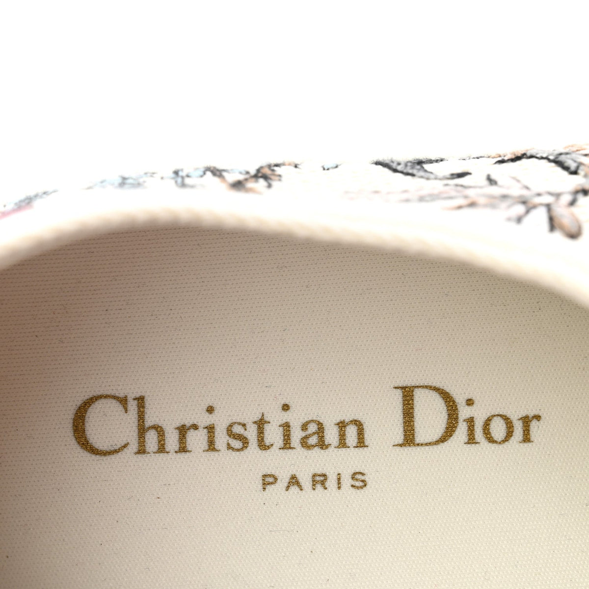 Christian Dior Canvas Embroidered Women's Walk'N'Dior Sneakers 38 White Multicolor