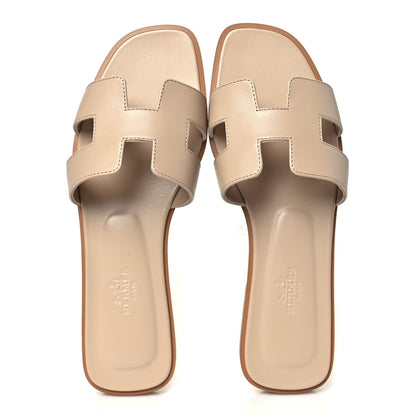 Hermes Box Calfskin Oran Women's Shoes