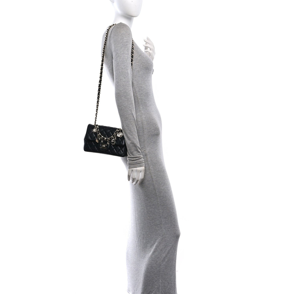 Mini Quilted Lambskin Flap Shoulder Bag - Tan