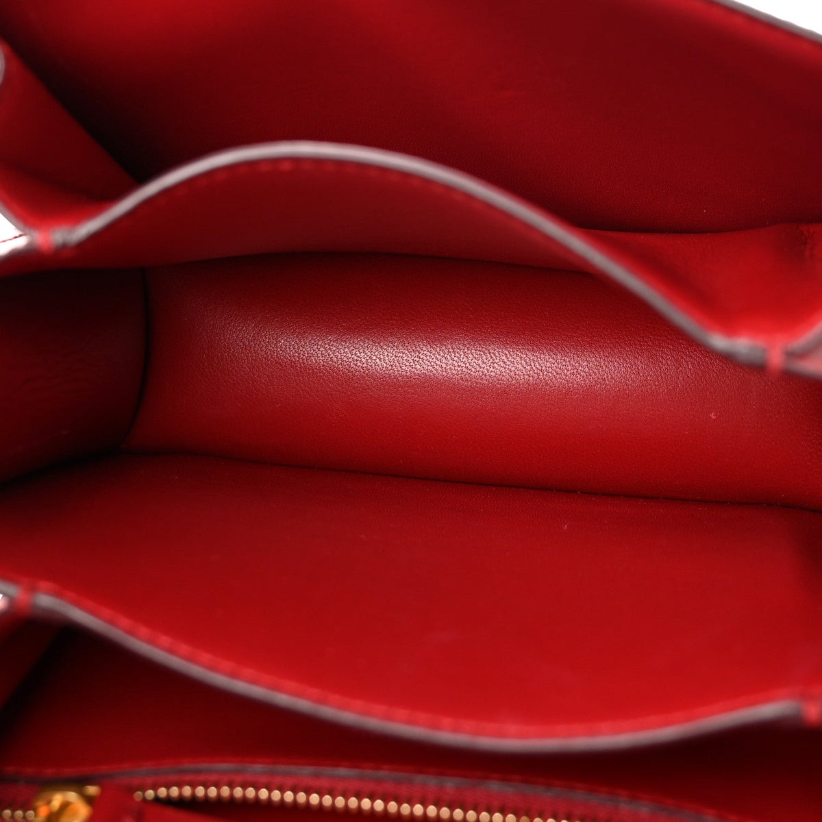 Small Calfskin Flap Shoulder Bag - Red