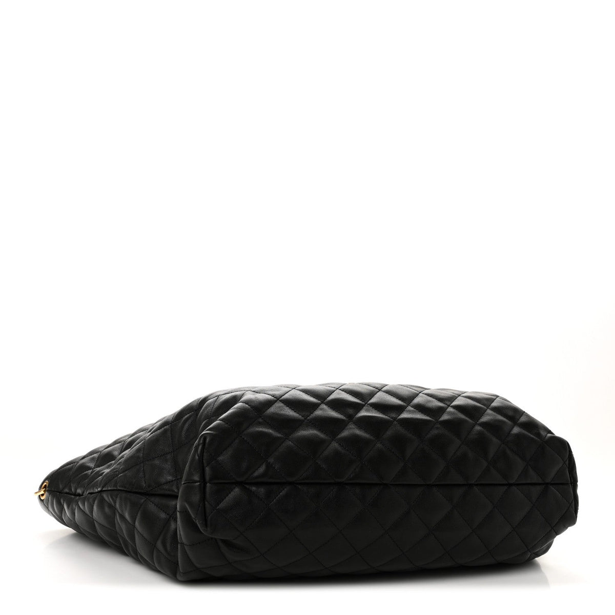 Maxi Quilted Lambskin Tote Bag - Black