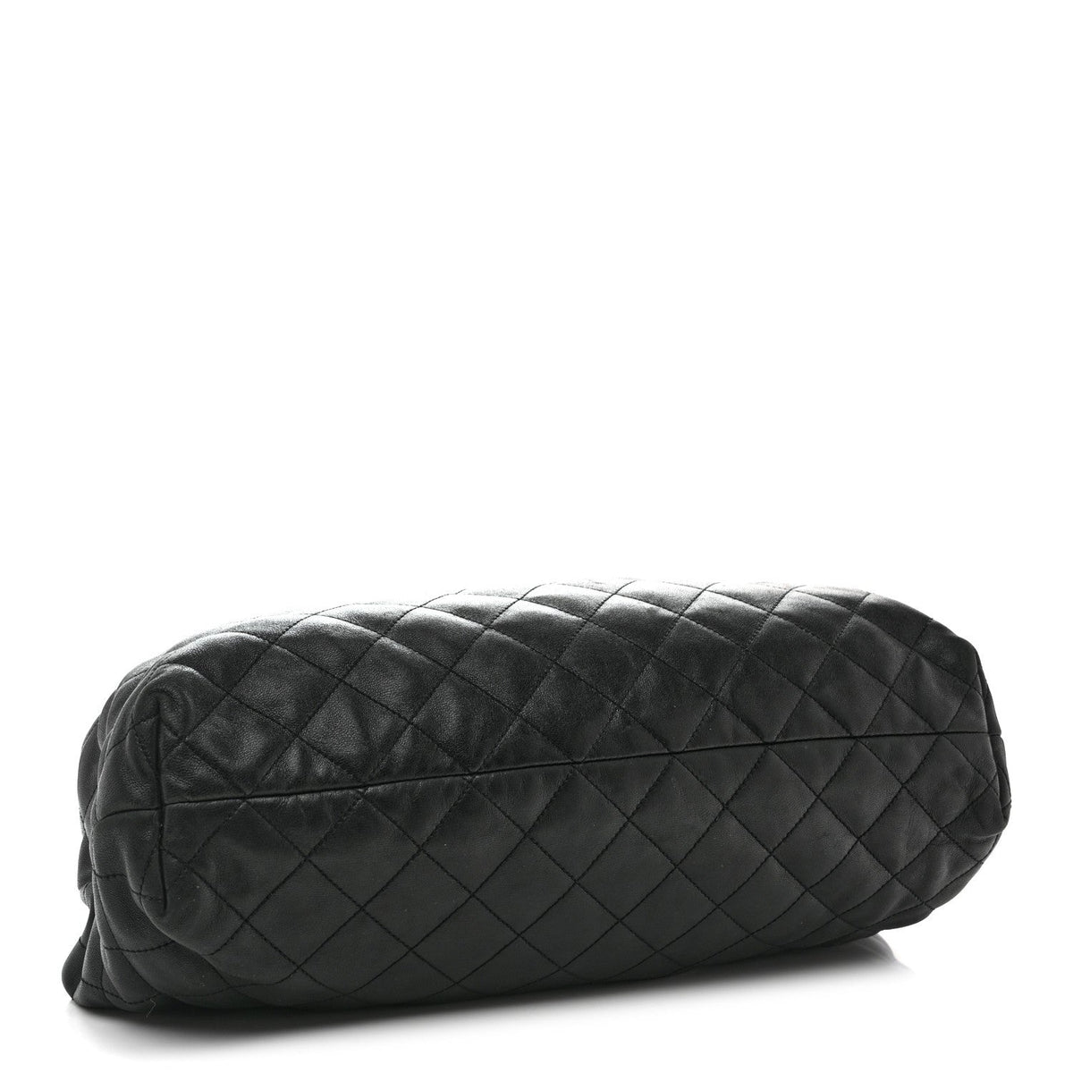 Maxi Quilted Lambskin Tote Bag - Black