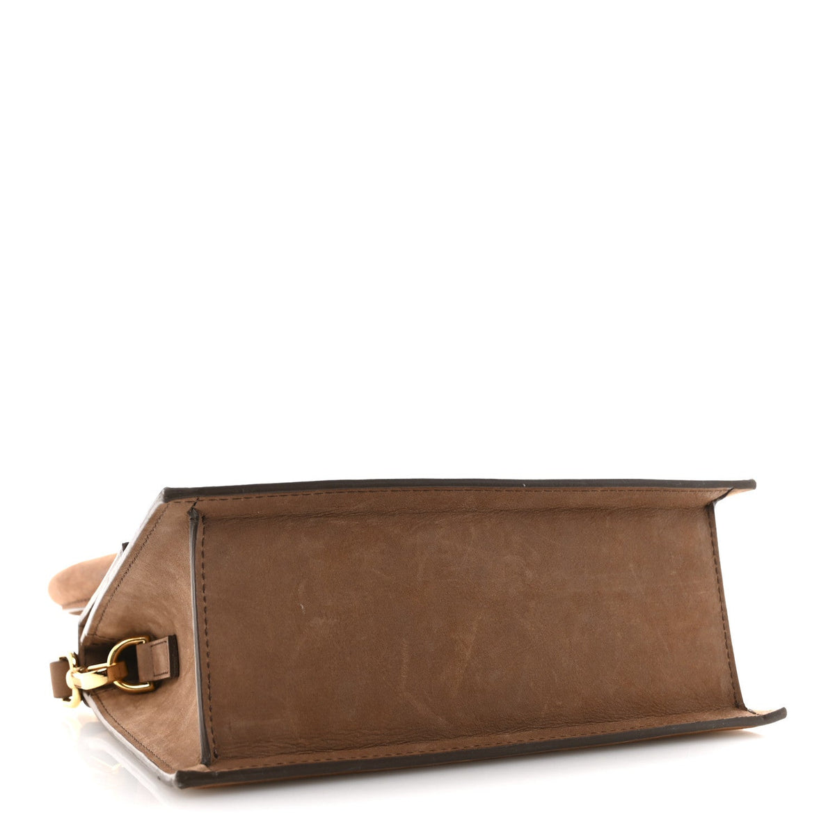 Suede Handbag - Brown