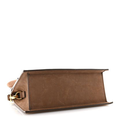 Suede Handbag - Brown