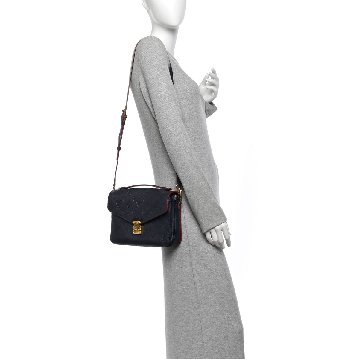 Empreinte Pochette Metis Marine Rouge Handbag