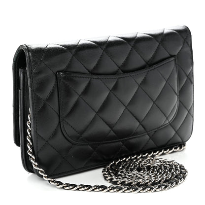 Quilted Lambskin Wallet Bag - Black