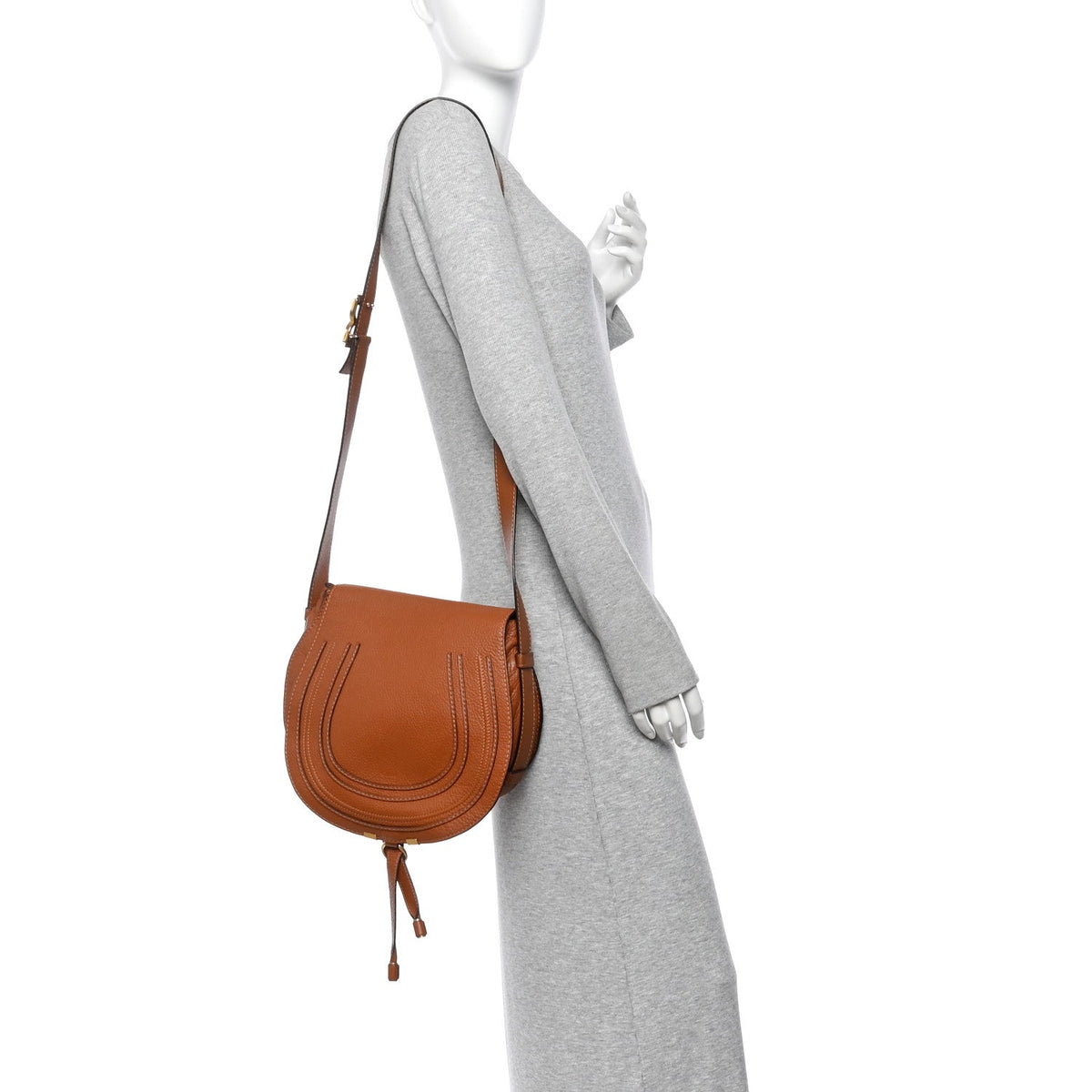 Medium Calfskin Crossbody Bag - Tan