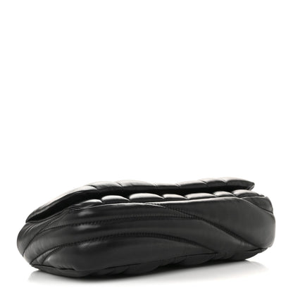 Mini Quilted Lambskin Shoulder Bag - Black