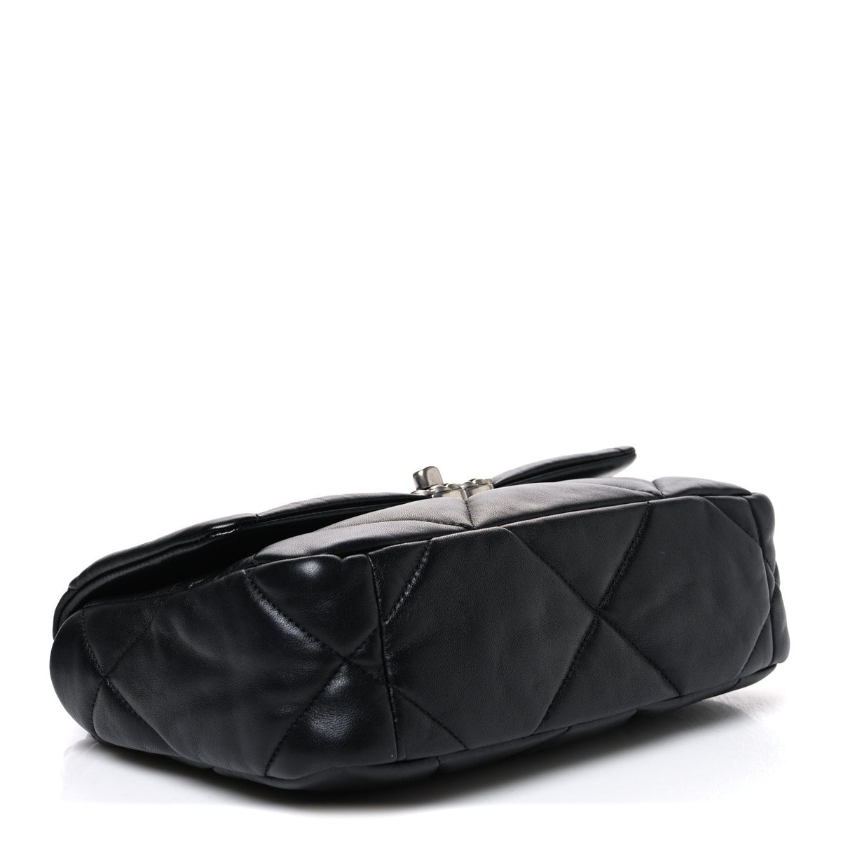 Medium Quilted Lambskin Flap Shoulder Bag - Black