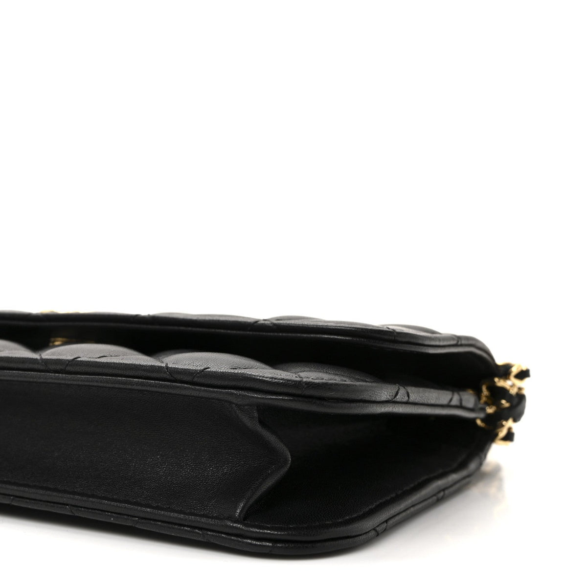 Quilted Lambskin Clutch Bag - Black