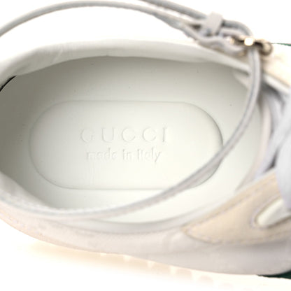 Gucci Suede Women's GG Monogram Web Re-Motion Sneakers 37 White