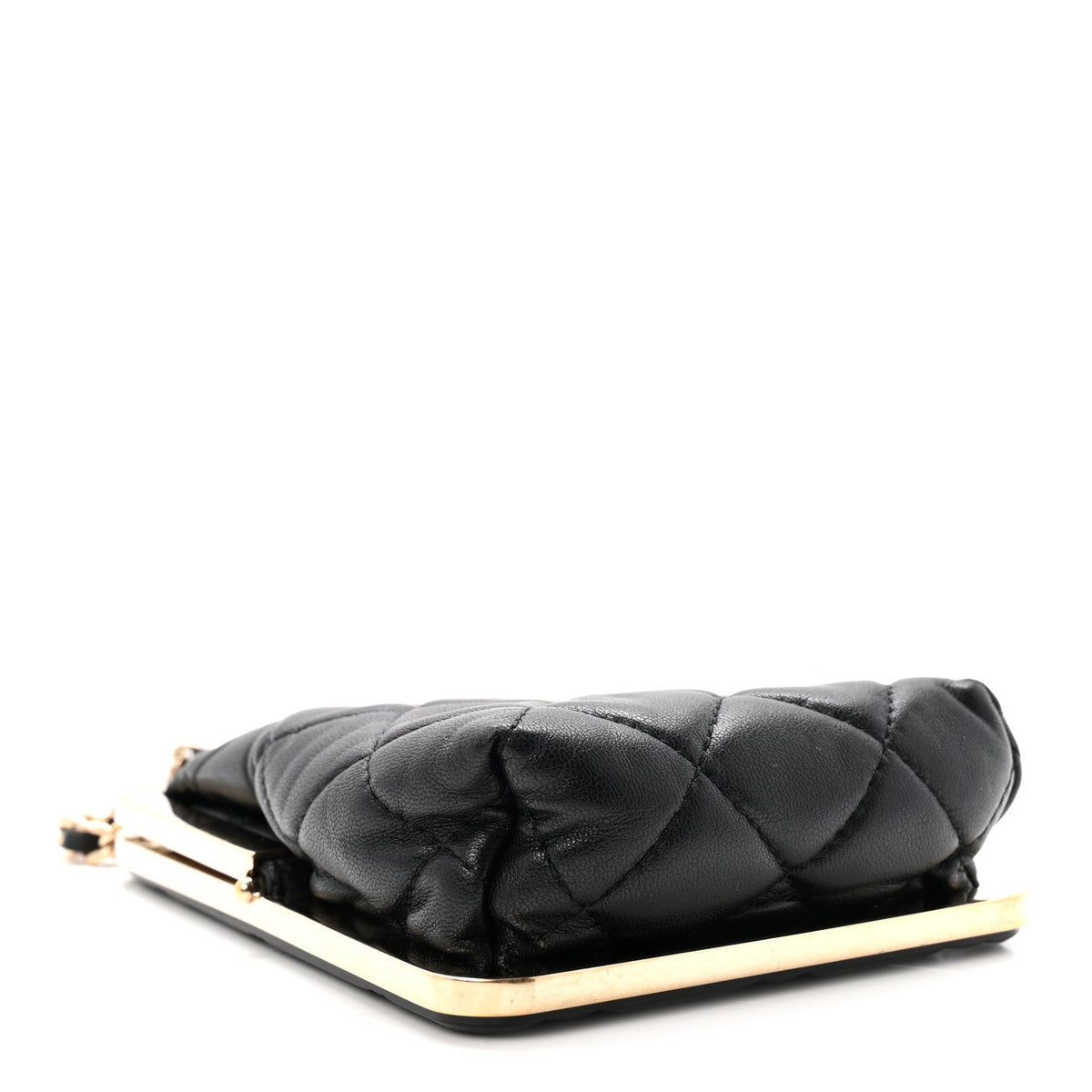 Quilted Lambskin Clutch Bag - Black