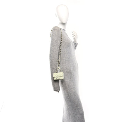 Mini Quilted Sheepskin Belt Bag - Light Green