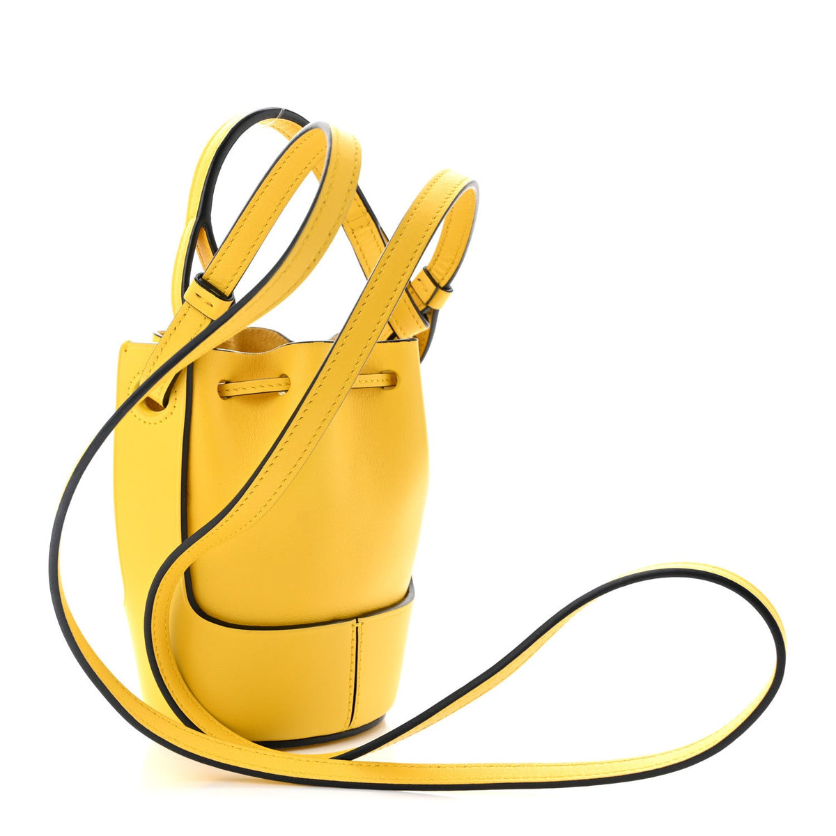 Mini Calfskin Bucket Bag - Yellow