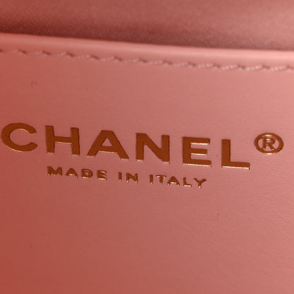 Small Quilted Caviar Handbag - Pink