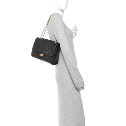 Quilted Calfskin Flap Shoulder Bag - Black