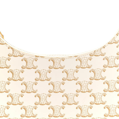 Calfskin Canvas Shoulder Bag - White