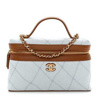 Quilted Calfskin Handbag - Blue