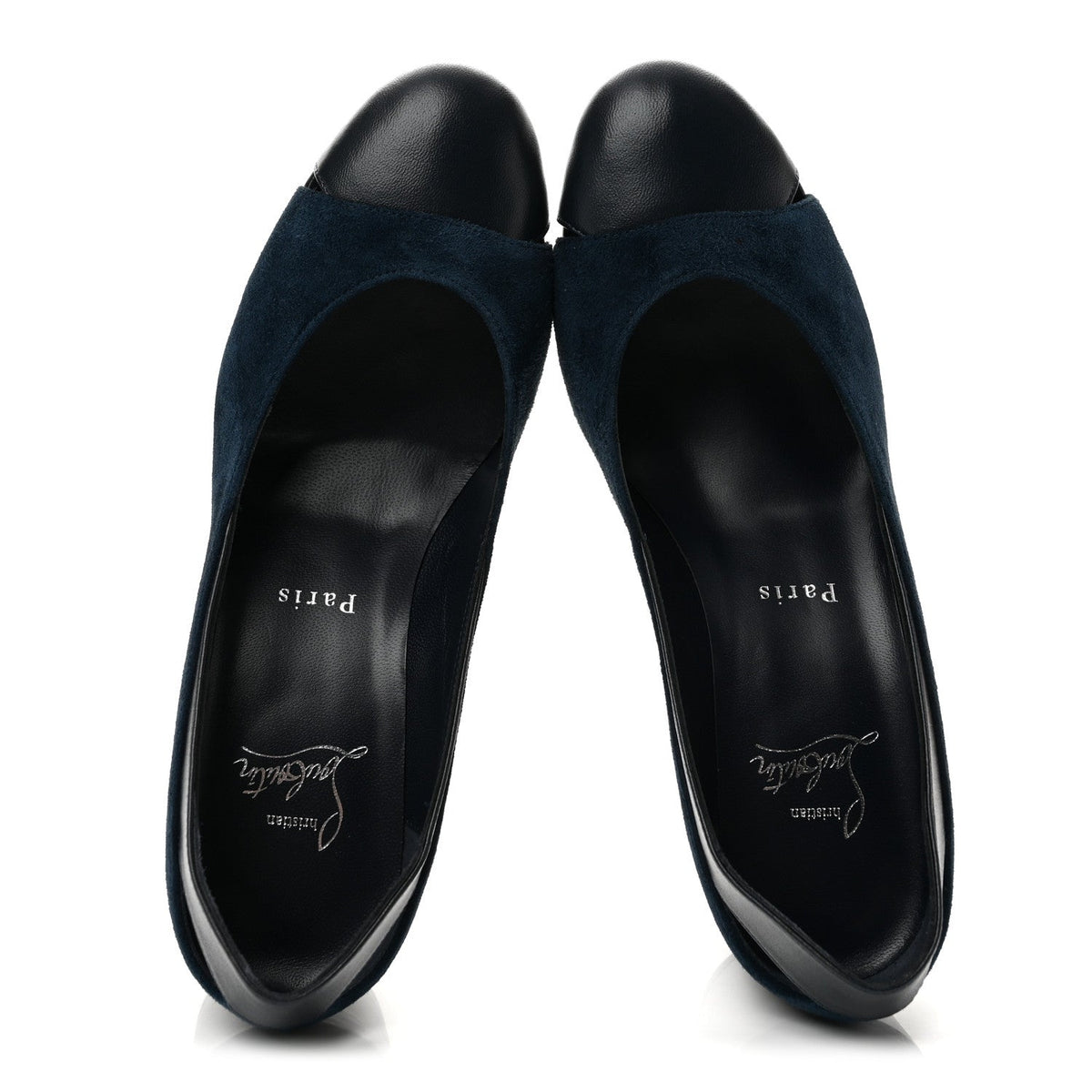 Christian Louboutin Suede Nappa Women's Miss Duvette 55mm Pumps 36.5 Marine