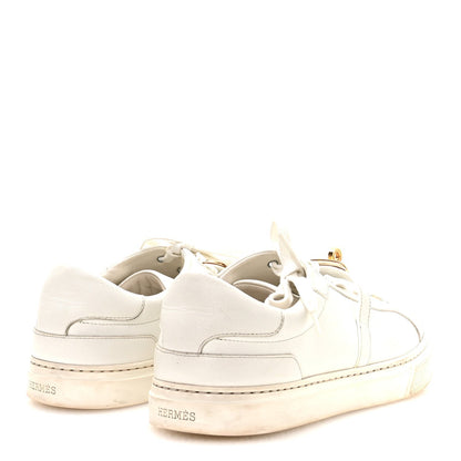 Hermes Calfskin Women's Day Sneakers 40 White
