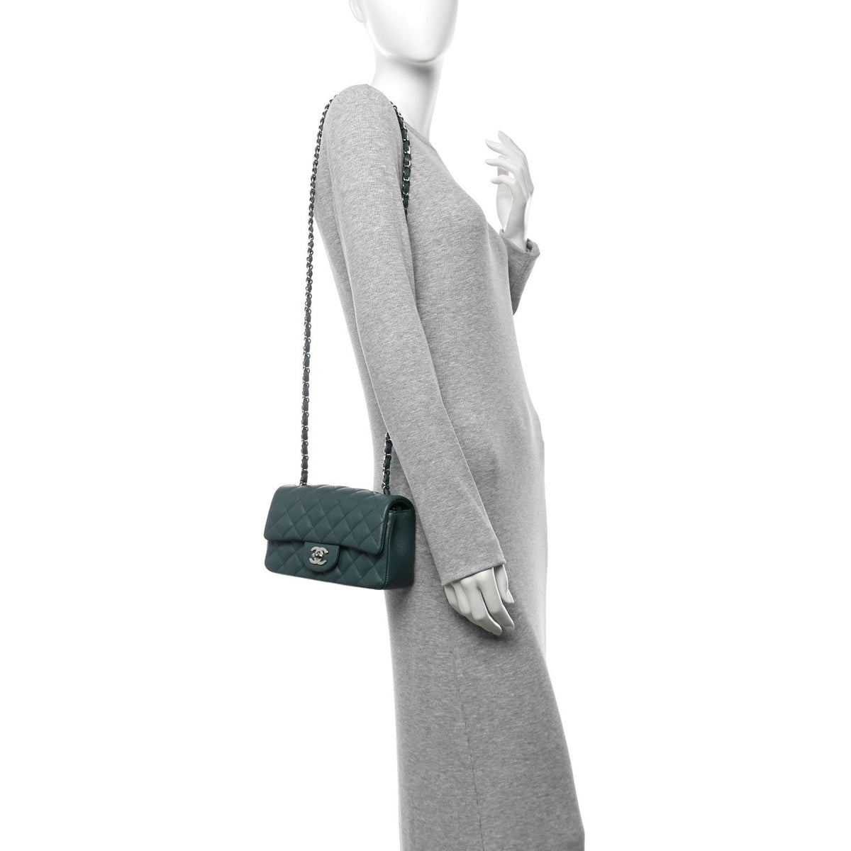 Mini Quilted Caviar Flap Shoulder Bag - Tan