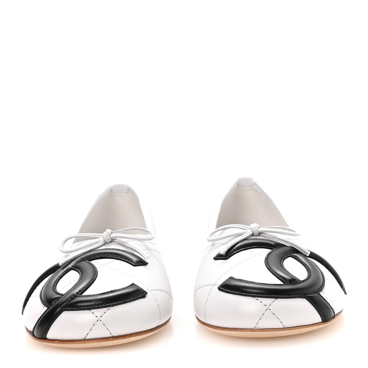 Chanel Lambskin Quilted CC Cambon Women's Ballet Flats