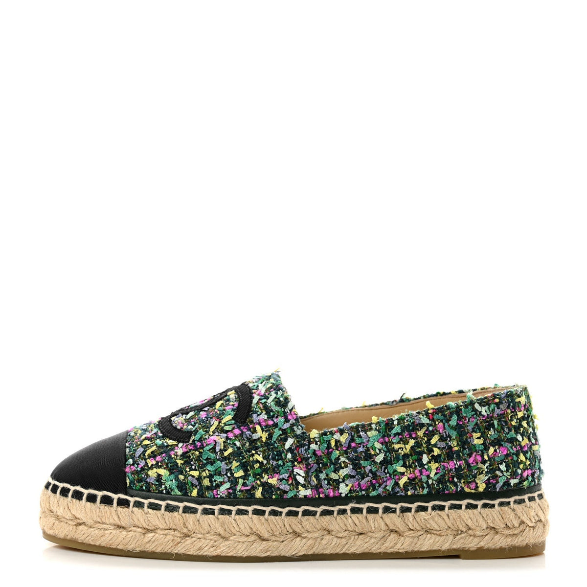 Chanel Tweed Grosgrain CC Women's Shoes
