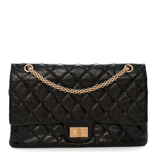 Quilted Calfskin Flap Shoulder Bag - Black