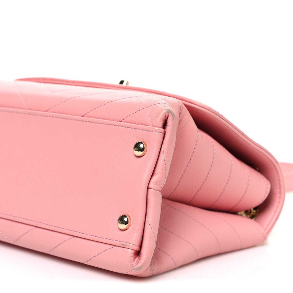 Small Calfskin Flap Shoulder Bag - Pink