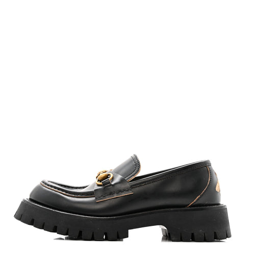 Cordovan Lux Harald Horsebit 25Mm Platform Loafers Black Black