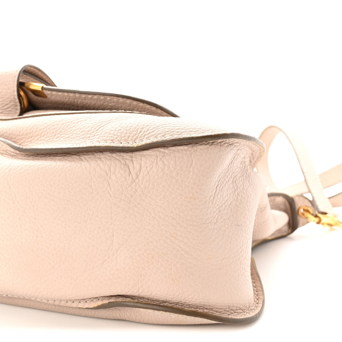 Medium Calfskin Satchel Bag - White