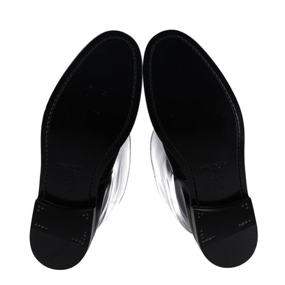 Saint Laurent Vitello Calfskin Women's Ruinart Hunt 25 Boots 37.5 Black