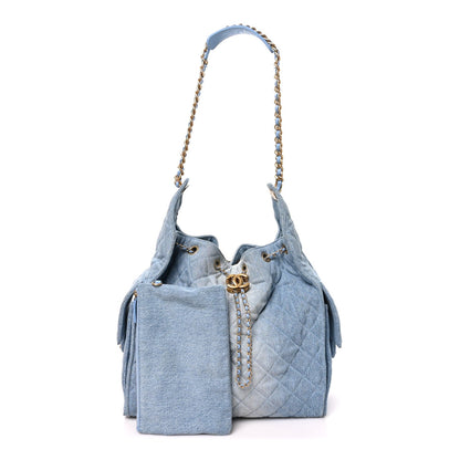 Medium Quilted Handbag - Blue