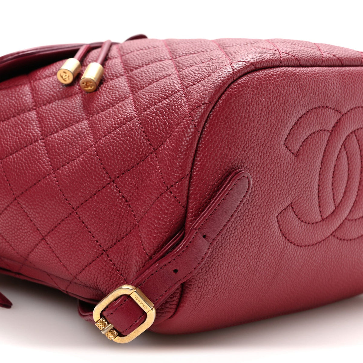 Quilted Caviar Backpack - Pink