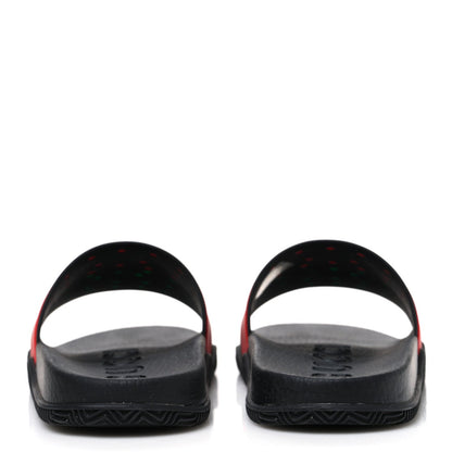 Gucci Rubber Web Women's Interlocking G Slide Sandals 35 Black
