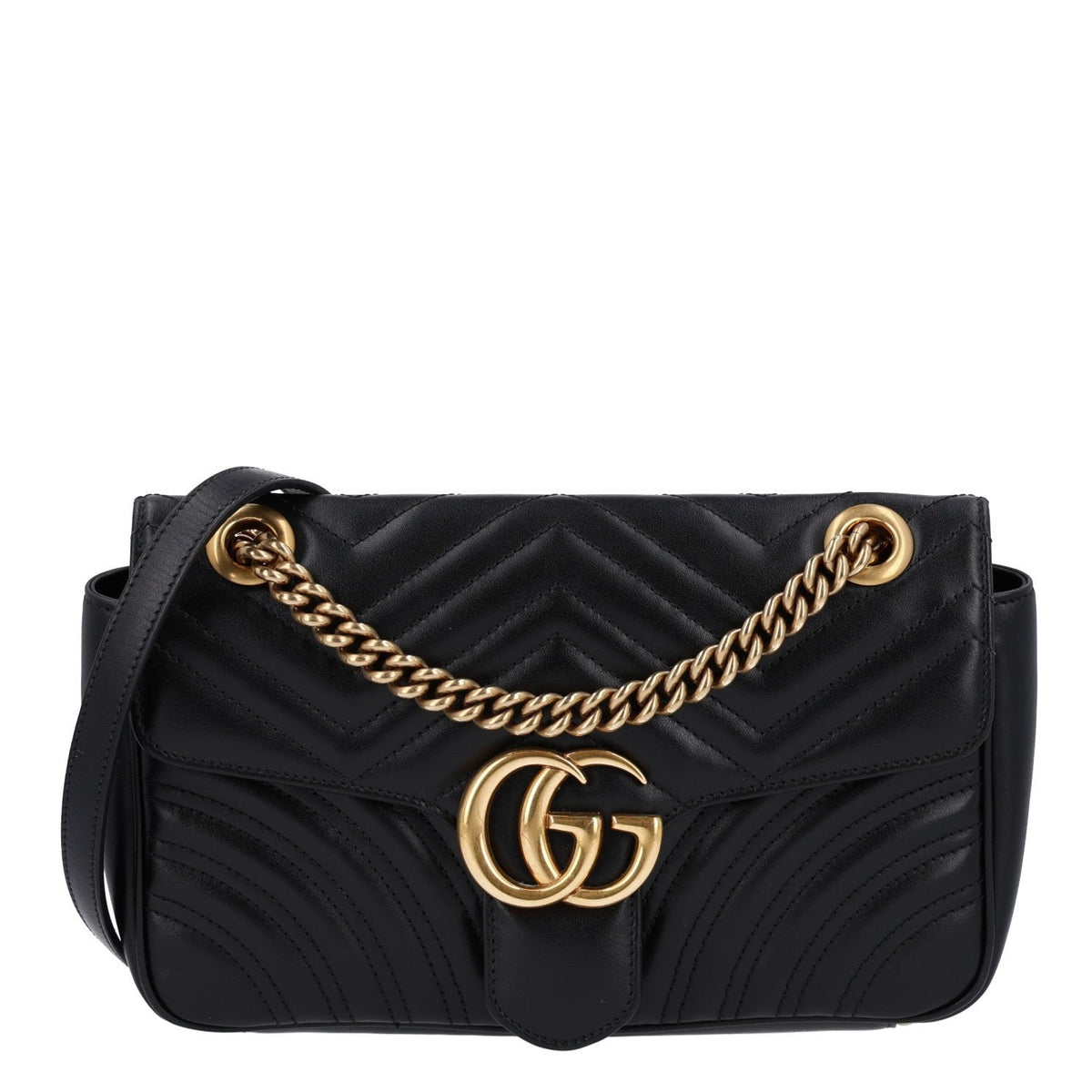 Small Calfskin Shoulder Bag - Black
